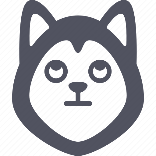 Dog, emoticon, rolling eyes, siberian husky, emoji, emotion, expression icon - Download on Iconfinder