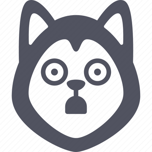 Stunning, dog, emoticon, siberian husky, emoji, emotion, expression icon - Download on Iconfinder