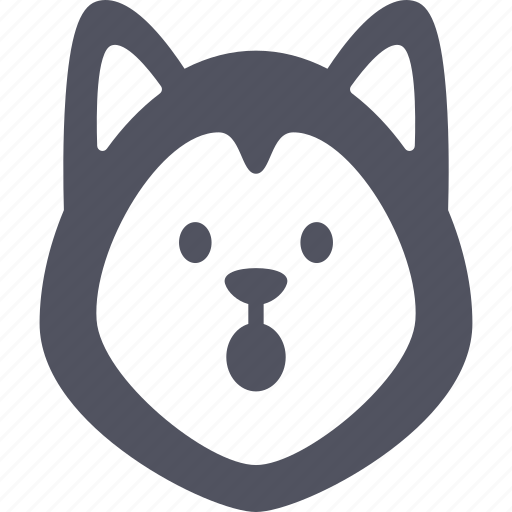 Wow, dog, siberian husky, emoji, emotion, expression, feeling icon - Download on Iconfinder