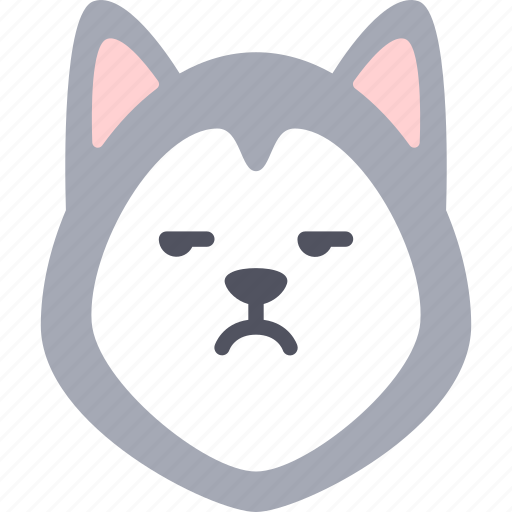 Annoying, dog, emoticon, siberian husky, emoji, emotion, expression icon - Download on Iconfinder
