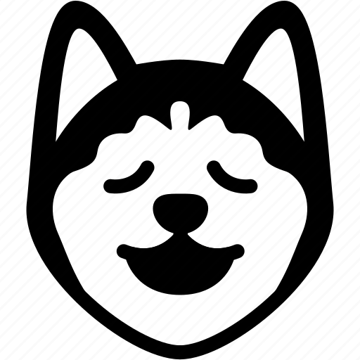 Dog, emoji, emotion, expression, face, feeling, relax icon - Download on Iconfinder