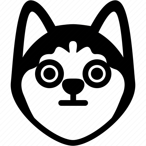 Emoji, emotion, expression, face, feeling, siberian husky, stunning icon - Download on Iconfinder