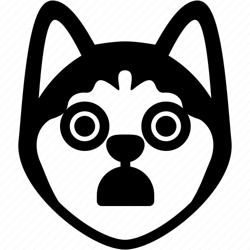 Emoji, emotion, expression, face, feeling, siberian husky, stunning icon - Download on Iconfinder