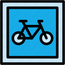 bike, lane, traffic, sign, cycling, route, circulation, transportation