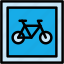 bike, lane, traffic, sign, cycling, route, circulation, transportation 