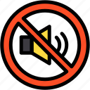 no, noise, not, allowed, prohibition, forbidden, sign, signal
