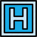 hospital, healthcare, and, medical, letter, h, signaling, signal, sign