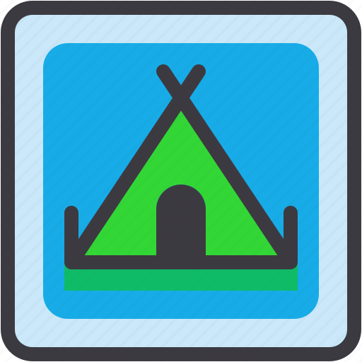 Camping, traffic, sign, rest, area, signaling, rural icon - Download on Iconfinder