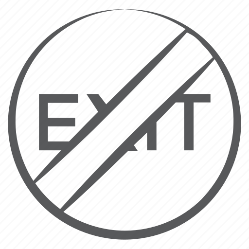 Exit ban, exit block, exit forbidden, exit not allowed, no exit icon - Download on Iconfinder