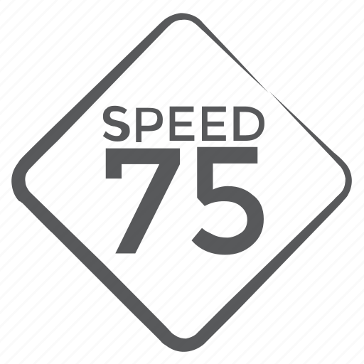 Maximum speed, road sign, speed 75, speed limit, speed sign icon - Download on Iconfinder