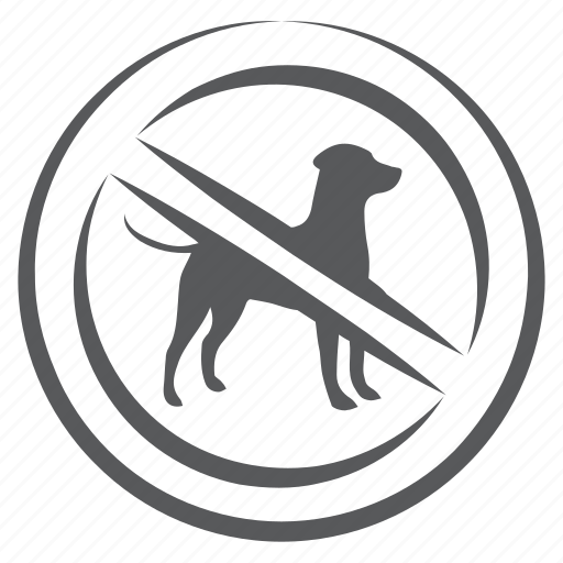 Dog ban, dog forbidden, no dog, not pet allowed, not pet service, pet blocked icon - Download on Iconfinder