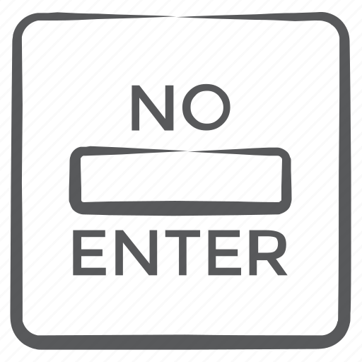 Alert, do not enter, hotel room label, no enter, no entry, no passing, warning icon - Download on Iconfinder
