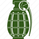 grenade, bomb, weapon, military, combat, ammunition, army, stencil, silhouette
