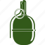 grenade, bomb, weapon, military, combat, ammunition, army, stencil, silhouette 