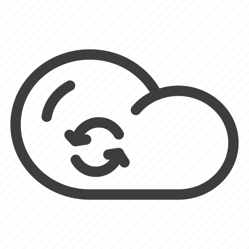 Cloud, refresh, cloudy, data, forecast, storage, weather icon - Download on Iconfinder