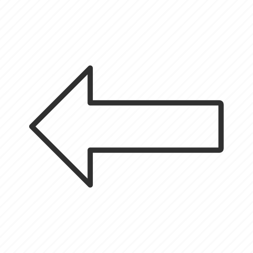 Arrow, back, left, left block arrow, previous, return, thin stroke icon - Download on Iconfinder