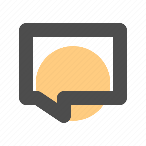 Chat, minimal, orange, simple icon - Download on Iconfinder