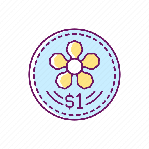 Singapore, coins ornate, orchid design, singapore dollar icon - Download on Iconfinder