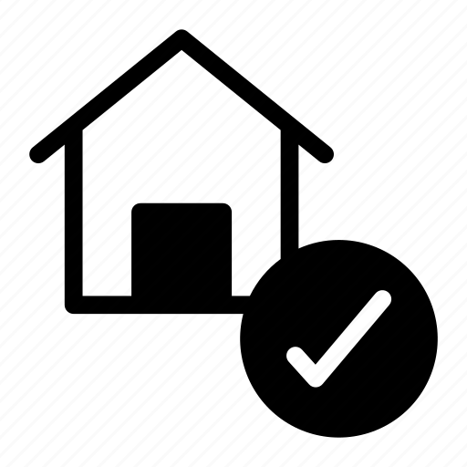 Home, security, protection, house, property, approved, checkmark icon - Download on Iconfinder