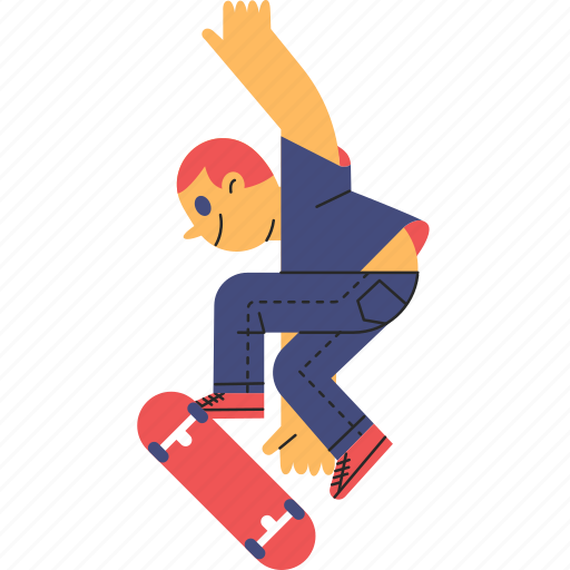 Kickflip, ollie, skateboarding, skateboard, trick, skate icon - Download on Iconfinder