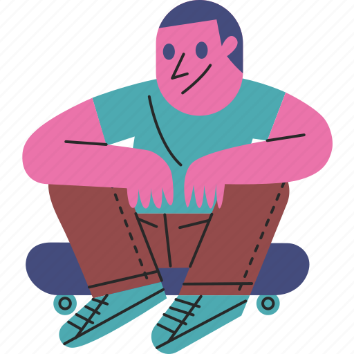 Skater, boy, style, sit, skateboard, skateboarding icon - Download on Iconfinder
