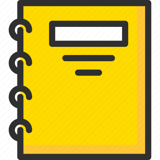 Book, exercise, notebook, notepad, pad, sketchbook, yellow icon - Download on Iconfinder