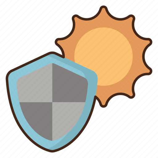 Sun, protection, shield, weather icon - Download on Iconfinder