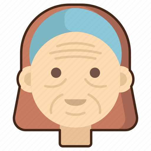 Wrinkled, face, old, woman icon - Download on Iconfinder