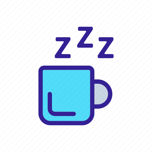 Contour, cup, drink, hot, mug, sleep, tea icon - Download on Iconfinder