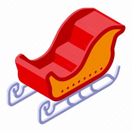 Christmas, sleigh, isometric icon - Download on Iconfinder