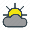 cloud, cloudy, nature, partly, sun, weather