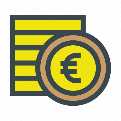 Coin, coins, currency, euro, money, stack icon - Download on Iconfinder
