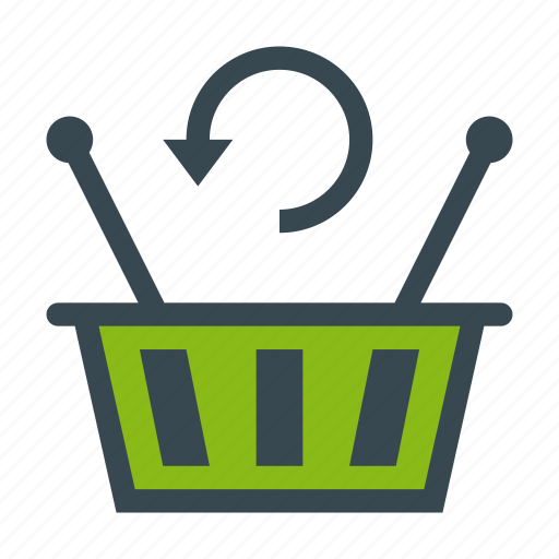 Basket, ecommerce, grocery, reload, supermarket, update icon - Download on Iconfinder
