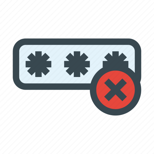 Denied, deny, failure, login, password, secure, security icon - Download on Iconfinder
