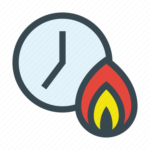 Clock, fast, fire, flame, flaming, time icon - Download on Iconfinder