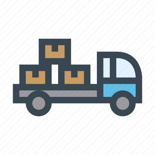 Boxes, delivery, packages, pickup, shipment, truck icon - Download on Iconfinder