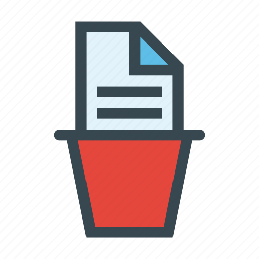 Basket, delete, document, file, remove, trash icon - Download on Iconfinder