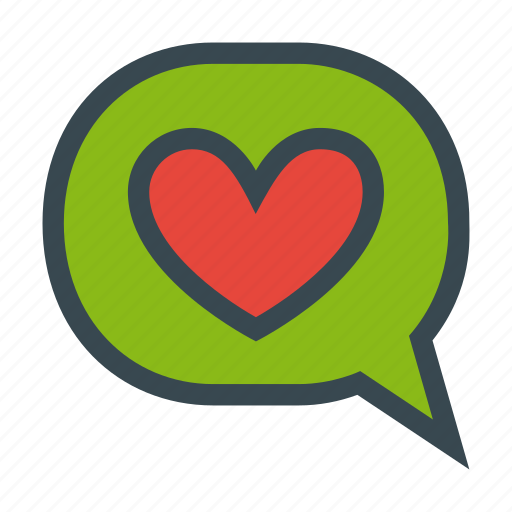 Bubble, chat, comment, feedback, heart, like, love icon - Download on Iconfinder