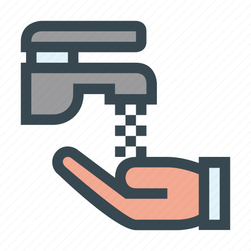 Clean, cleaning, faucet, hand, single, tap, water icon - Download on Iconfinder