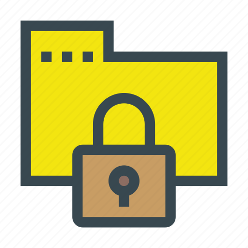 Folder, lock, locked, password, secure, security icon - Download on Iconfinder