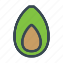 avocado, food, fruit, half, healthy, vegetable