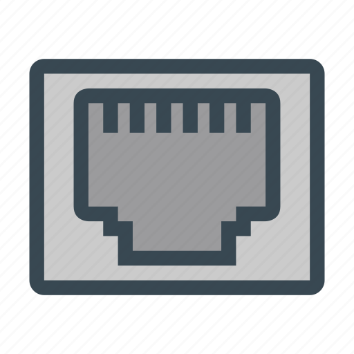 Ethernet, internet, lan, network, port, socket icon - Download on Iconfinder