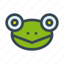 amphibian, animal, frog, froggy, head