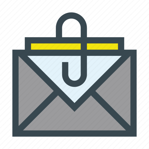 Attach, attached, clip, email, file, mail icon - Download on Iconfinder