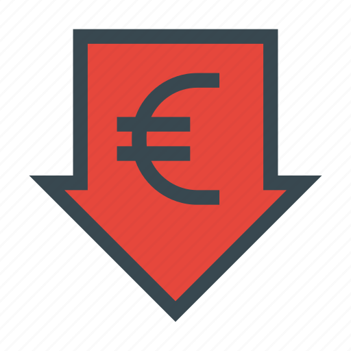 Currency, descendant, descending, euro, finance, financial, money icon - Download on Iconfinder