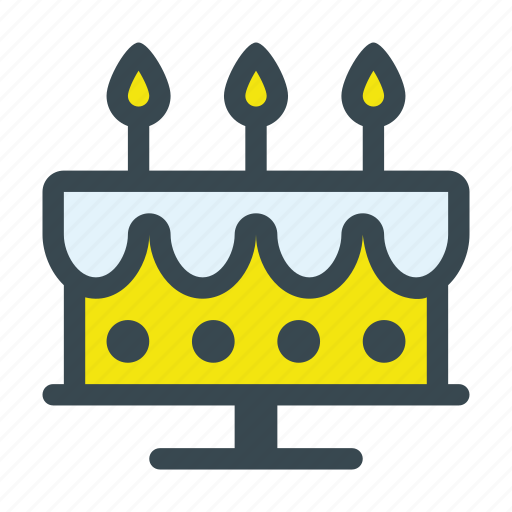 Birthday, cake, candles, food, party icon - Download on Iconfinder