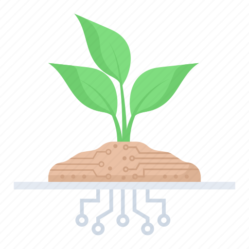 Agriculture, farming, future, science, technology, digital circuit, plant icon - Download on Iconfinder