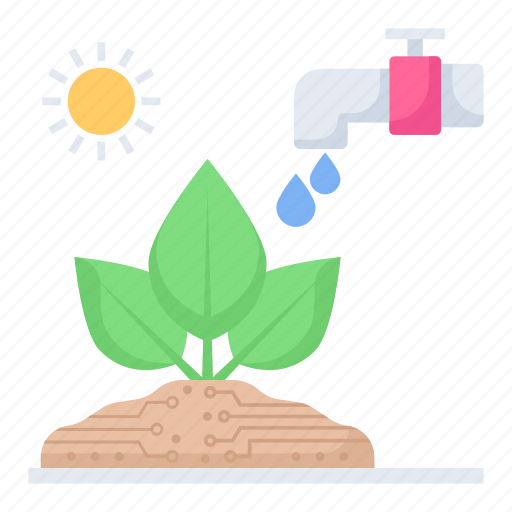Agriculture, irrigation, watering, cultication, smart, plants, future farming icon - Download on Iconfinder