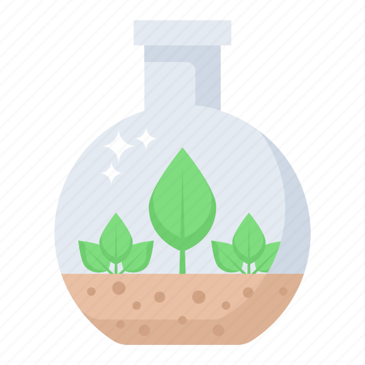 Flask, plantation, cultivation, crops, experiment, modification, germination icon - Download on Iconfinder
