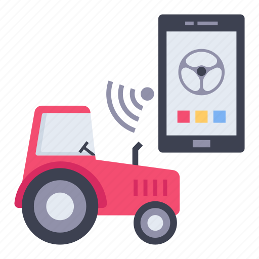Control, farming, future, remote, tractor, wireless, driverless icon - Download on Iconfinder